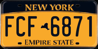 NY license plate FCF6871