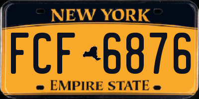 NY license plate FCF6876