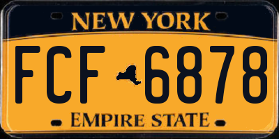 NY license plate FCF6878