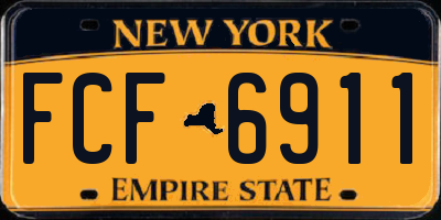 NY license plate FCF6911