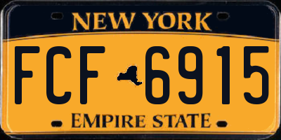 NY license plate FCF6915