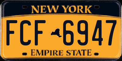 NY license plate FCF6947