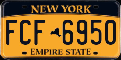 NY license plate FCF6950