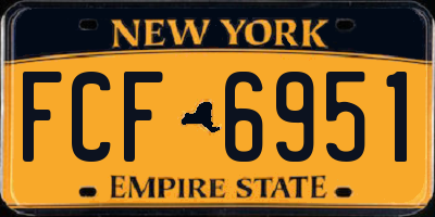NY license plate FCF6951