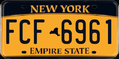 NY license plate FCF6961
