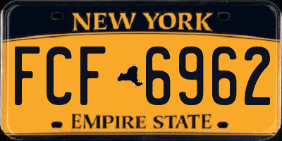 NY license plate FCF6962