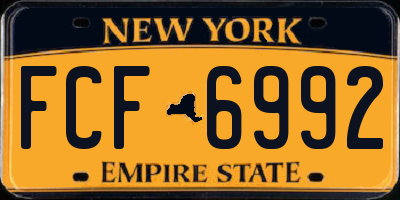 NY license plate FCF6992