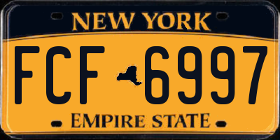 NY license plate FCF6997