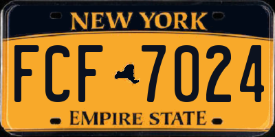 NY license plate FCF7024