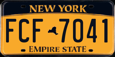 NY license plate FCF7041