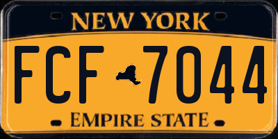 NY license plate FCF7044
