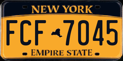 NY license plate FCF7045