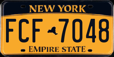 NY license plate FCF7048