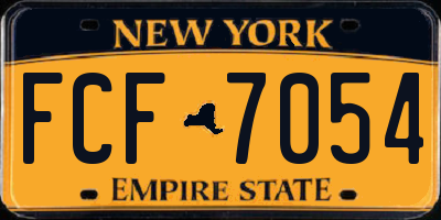 NY license plate FCF7054