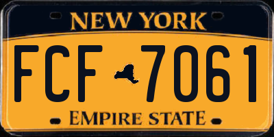 NY license plate FCF7061