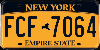 NY license plate FCF7064