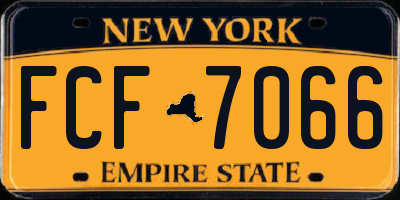 NY license plate FCF7066