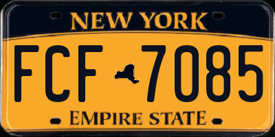 NY license plate FCF7085