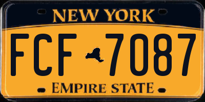 NY license plate FCF7087