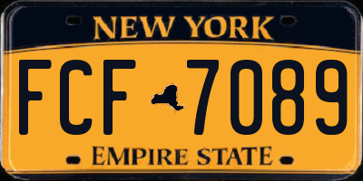 NY license plate FCF7089