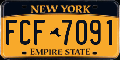 NY license plate FCF7091