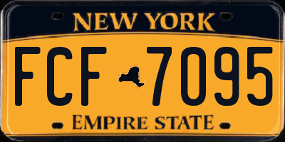 NY license plate FCF7095