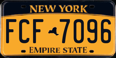 NY license plate FCF7096