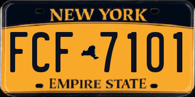 NY license plate FCF7101