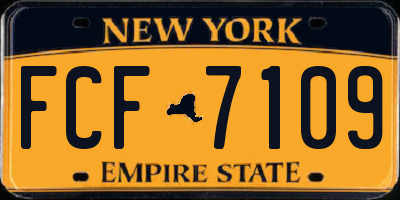 NY license plate FCF7109