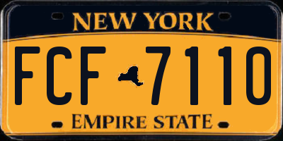 NY license plate FCF7110
