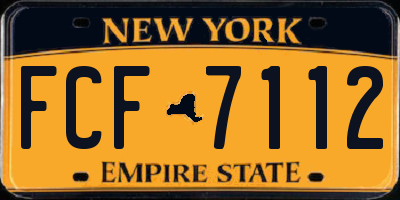 NY license plate FCF7112