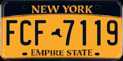 NY license plate FCF7119