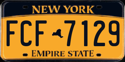 NY license plate FCF7129