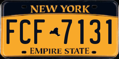 NY license plate FCF7131