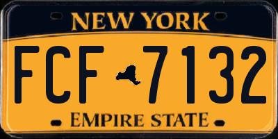 NY license plate FCF7132