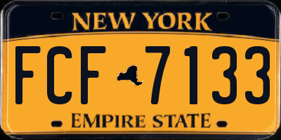 NY license plate FCF7133