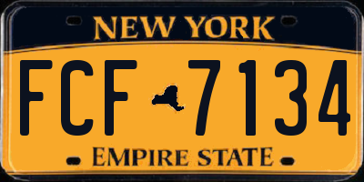 NY license plate FCF7134