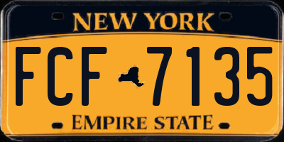 NY license plate FCF7135