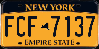 NY license plate FCF7137