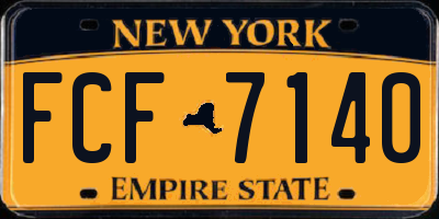 NY license plate FCF7140