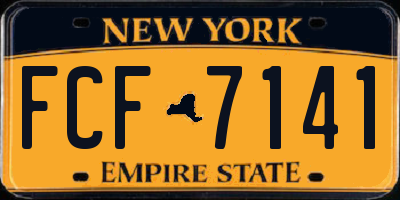 NY license plate FCF7141