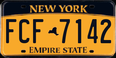 NY license plate FCF7142