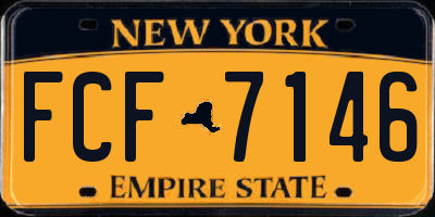 NY license plate FCF7146