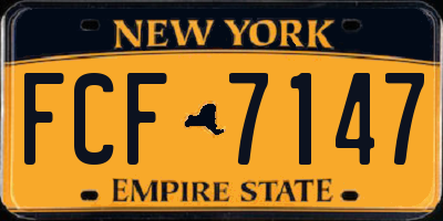 NY license plate FCF7147
