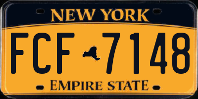 NY license plate FCF7148