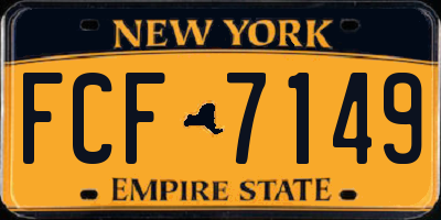 NY license plate FCF7149