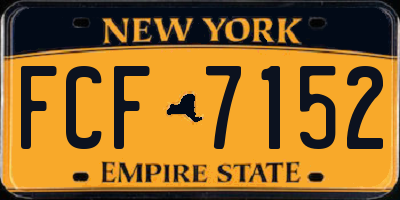 NY license plate FCF7152