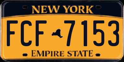 NY license plate FCF7153