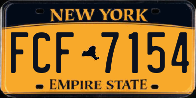 NY license plate FCF7154