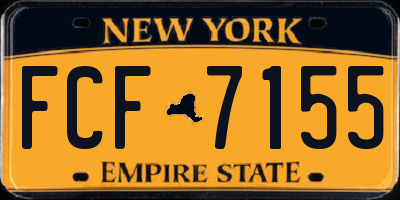 NY license plate FCF7155